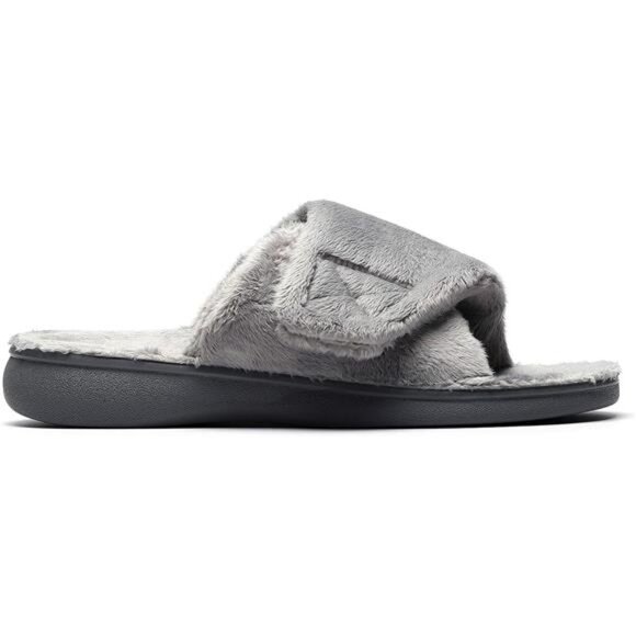 Women's Plantar Fasciitis Fuzzy House Orthopedic Adjustable Slippers With Arch - Picture 5 of 14